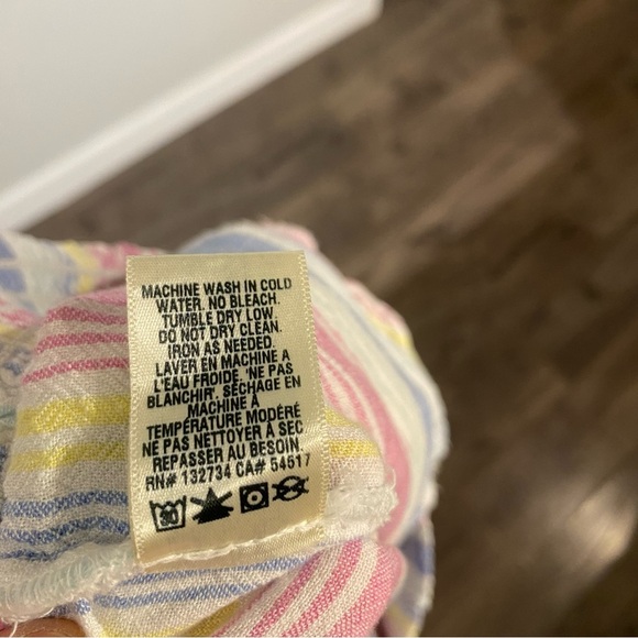 Cloth & Stone lounge pants Linen rayon blend beach pants stretchy waist wide leg - Picture 6 of 10